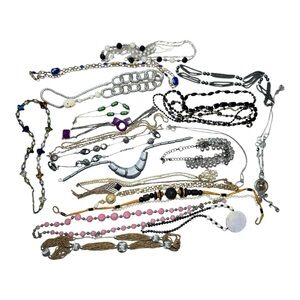 Vintage Estate Necklace Lot Beaded Chain Statement Jewelry Wearable